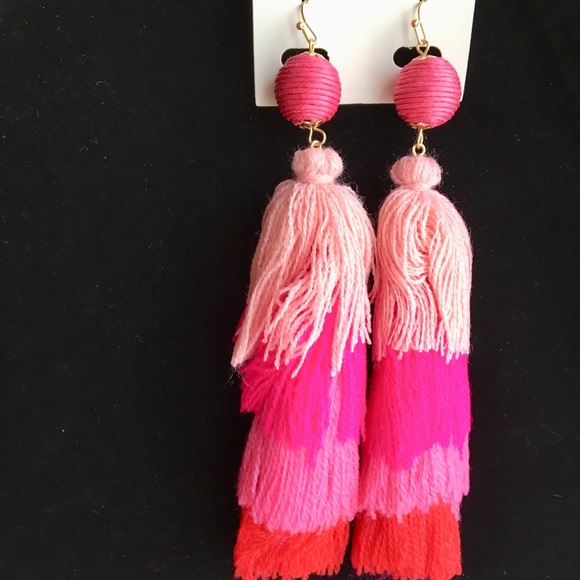 Cape Verde tassel fringe drop earrings. - Picture 4 of 5